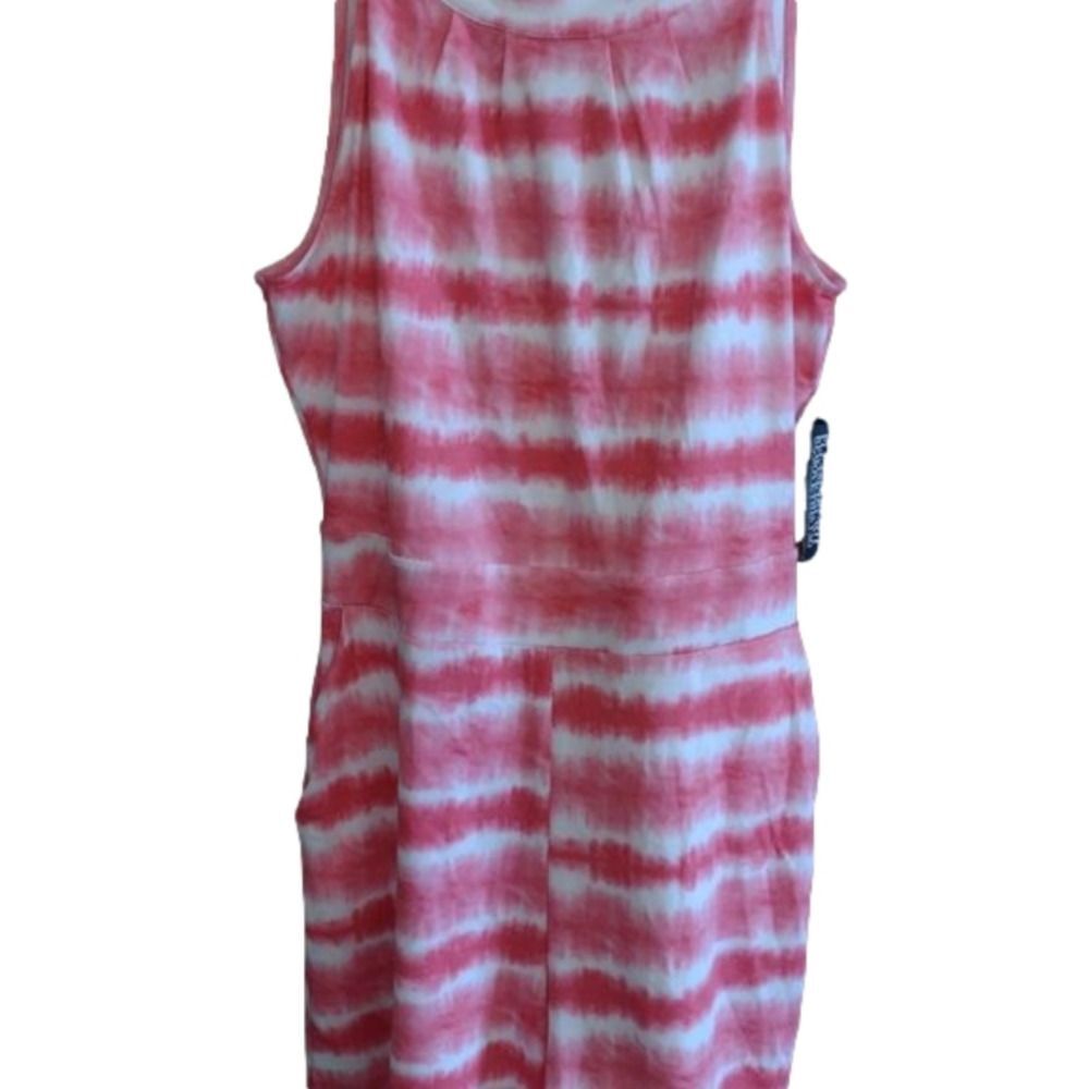 New York & Co. Women's Jumpsuit Sleeveless Stripes Tie Dye Size L NWT